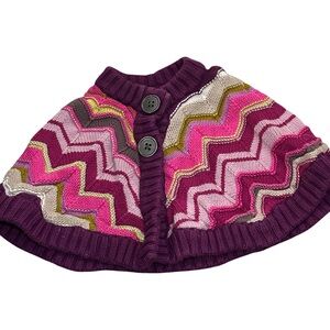 GUC Target for Missoni Baby Girl 18-24M Colorful Zigzag Knit Cape